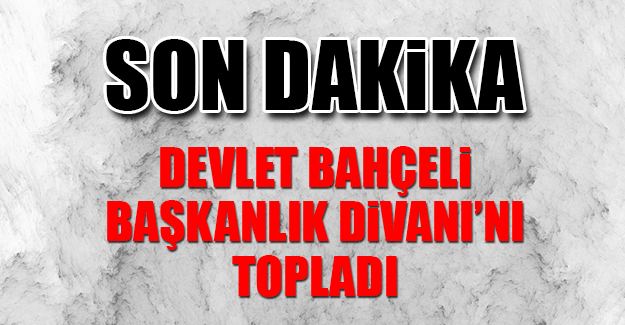 Devlet Bahçeli Başkanlık Divanı'nı Topladı