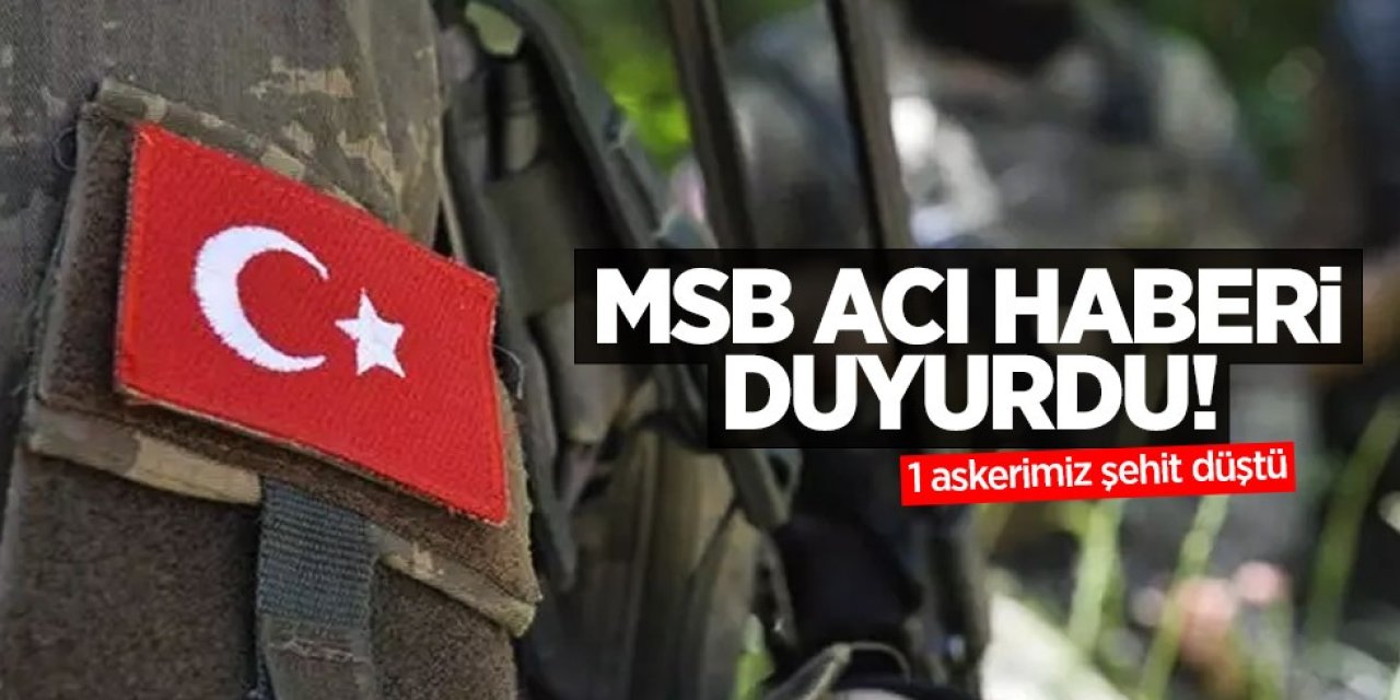 MSB Acı Haberi Duyurdu: 1 Şehidimiz Var