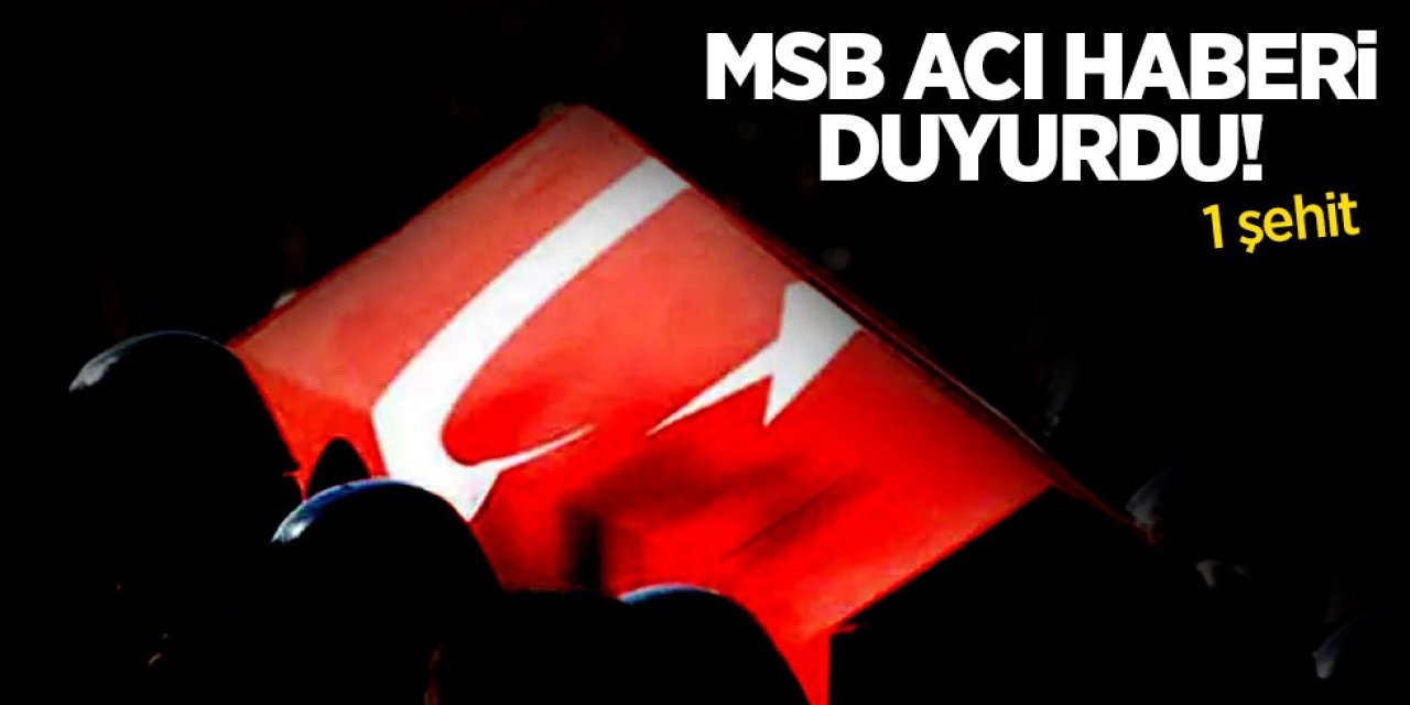 MSB Acı Haberi Duyurdu! Bir Askerimiz Şehit Düştü..