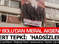 MHP BOLU'DAN MERAL AKŞENER'E SERT TEPKİ