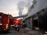 Mobilyacılar Sanayi Sitesinde Korkutan Yangın