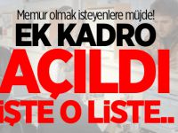 Kamuda 4 bin 970 ek kadro açıldı