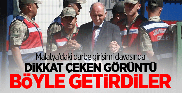 Malatya'daki darbe girişimi davasında dikkat çeken görüntü