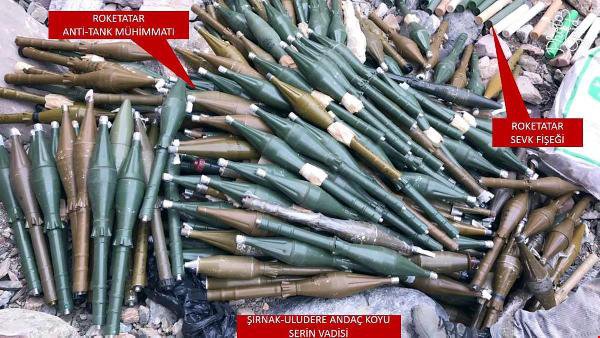 Şırnak'ta Çok Sayıda Roket Mühimmatı Ele Geçirildi