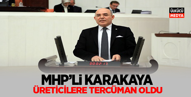 MHP’li Karakaya üreticilere tercüman oldu