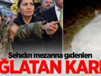 Şehidin mezarına gidenleri ağlatan kare...