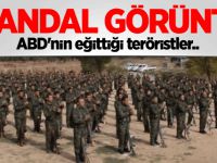 Skandal görüntü! ABD'nin eğittiği teröristler yemin töreninde!