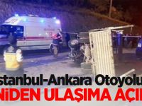 Kapanan İstanbul-Ankara Otoyolu Tekrar Ulaşıma Açıldı