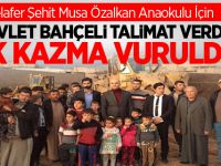 TELAFER ŞEHİT MUSA ÖZALKAN ANAOKULU İÇİN İLK KAZMA VURULDU