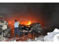 Sorgun'da Tekstil Fabrikasında Yangın