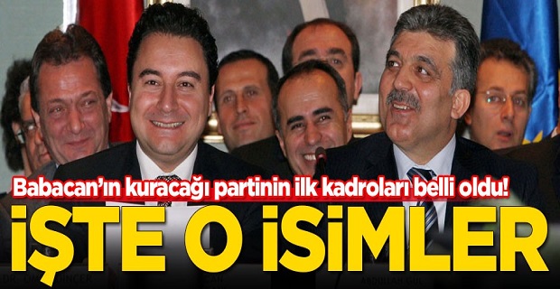 Ali Babacan'ın kuracağı yeni partinin ilk kadroları belli oldu! İşte o isimler
