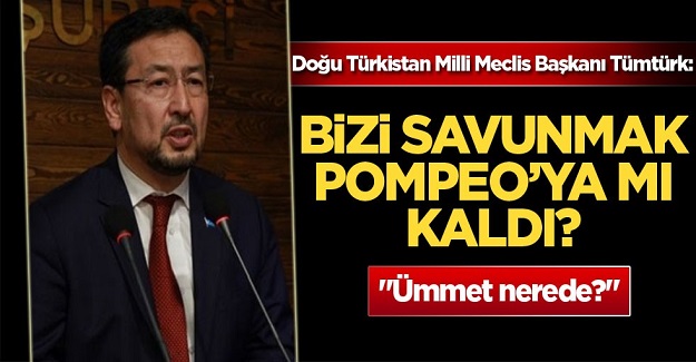 Doğu Türkistan Milli Meclis Başkanı Tümtürk: "Bizi savunmak Pompeo'ya mı kaldı?"