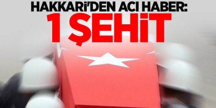 Acı Haber Hakkari'den Geldi: 1 Asker Şehit Oldu