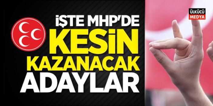 İşte MHP'de Kesin Kazanacak Adaylar Listesi
