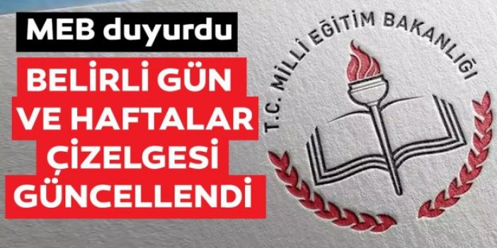 Belirli Gün ve Haftalar Çizelgesi Güncelledi
